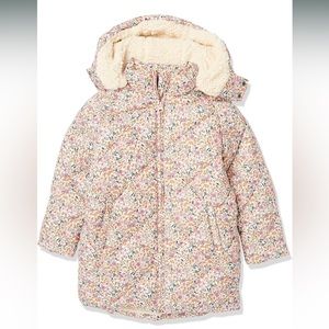Amazon Essentials Girl’s Long Quilted Cocoon Puffer Coat Size Medium Like New
